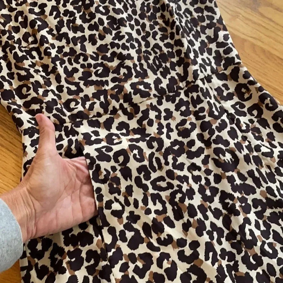 Steven Alan silk sleeveless dress Cheetah print Cream tan brown Size 0 - Picture 8 of 13